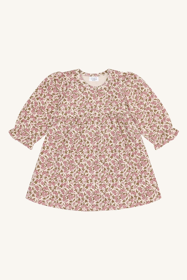 Hust and Claire Kis Flora kjole med blomsterprint – French Oak for barn - Brobrobrille