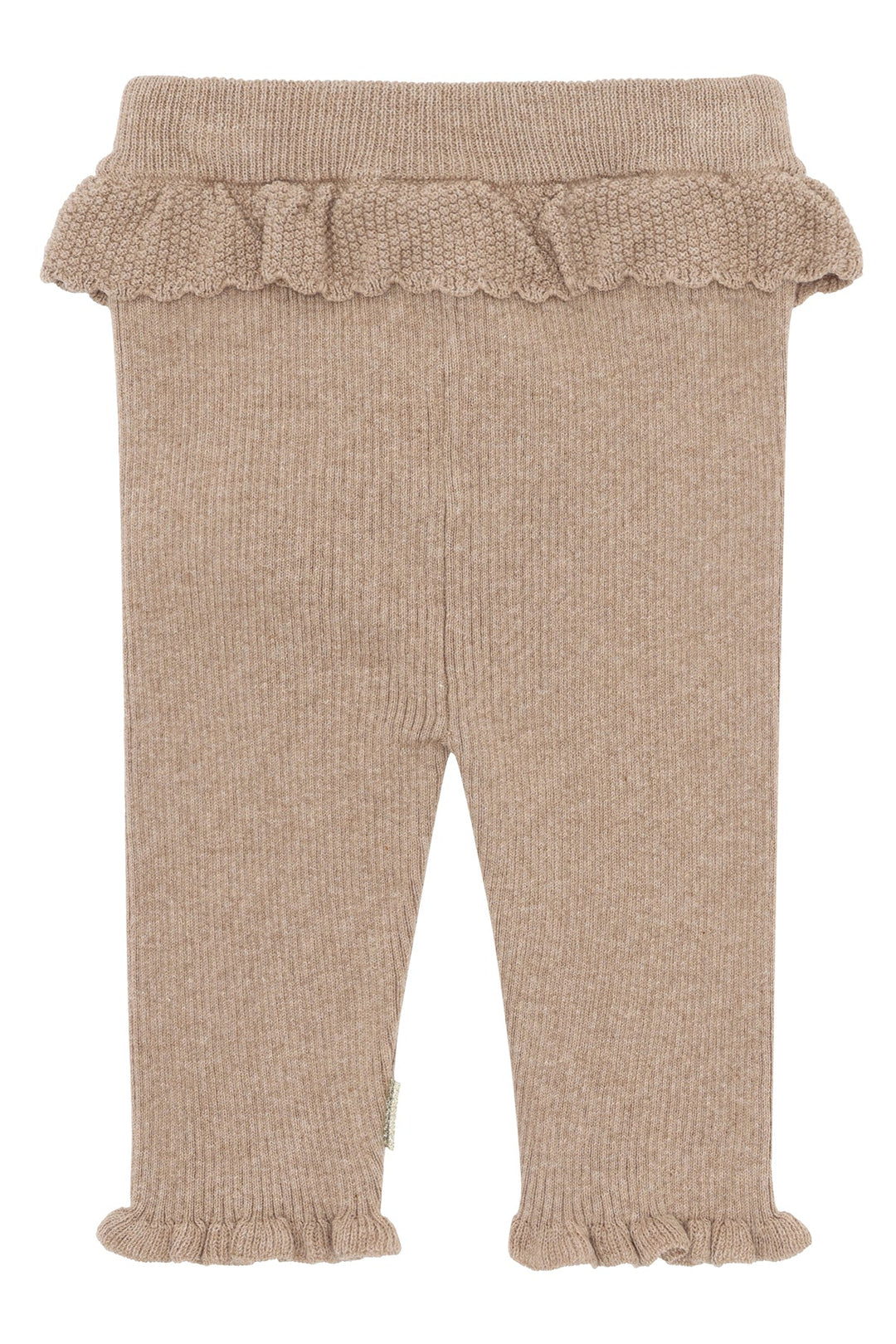 Hust and Claire Lisa Strikket Ribbtights - Biscuit for barn - Brobrobrille
