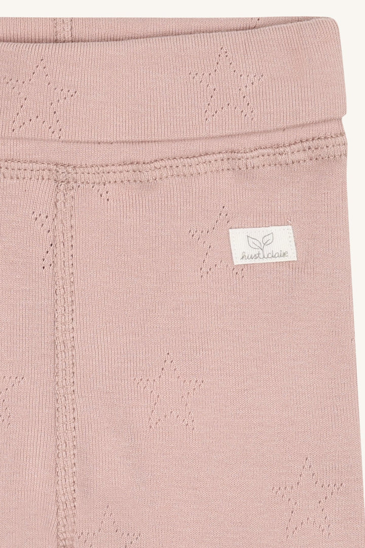 Hust and Claire Luca leggings i pointelle med stjerner – Adobe Rose for barn - Brobrobrille