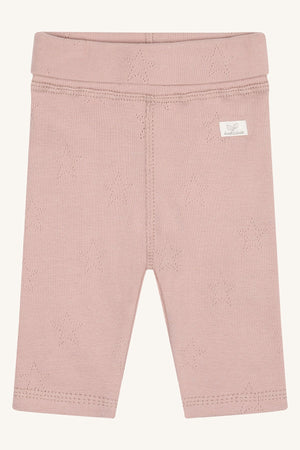 Hust and Claire Luca leggings i pointelle med stjerner – Adobe Rose for barn - Brobrobrille