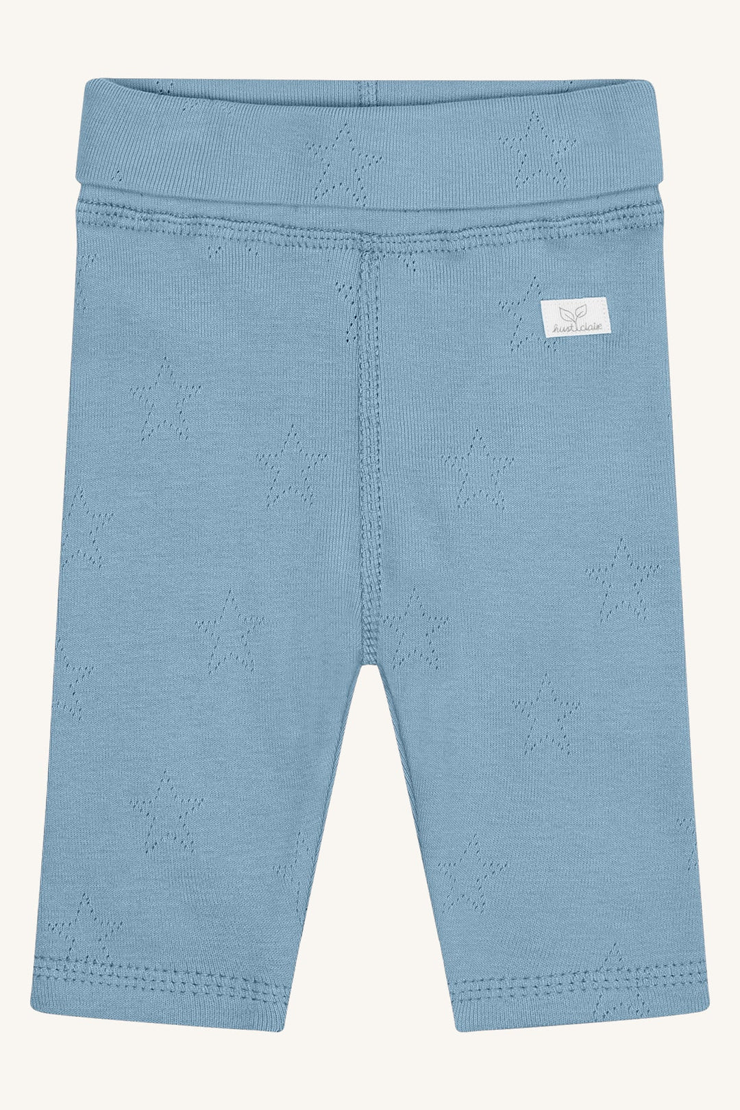 Hust and Claire Luca leggings i pointelle med stjerner – Iron Blue for barn - Brobrobrille