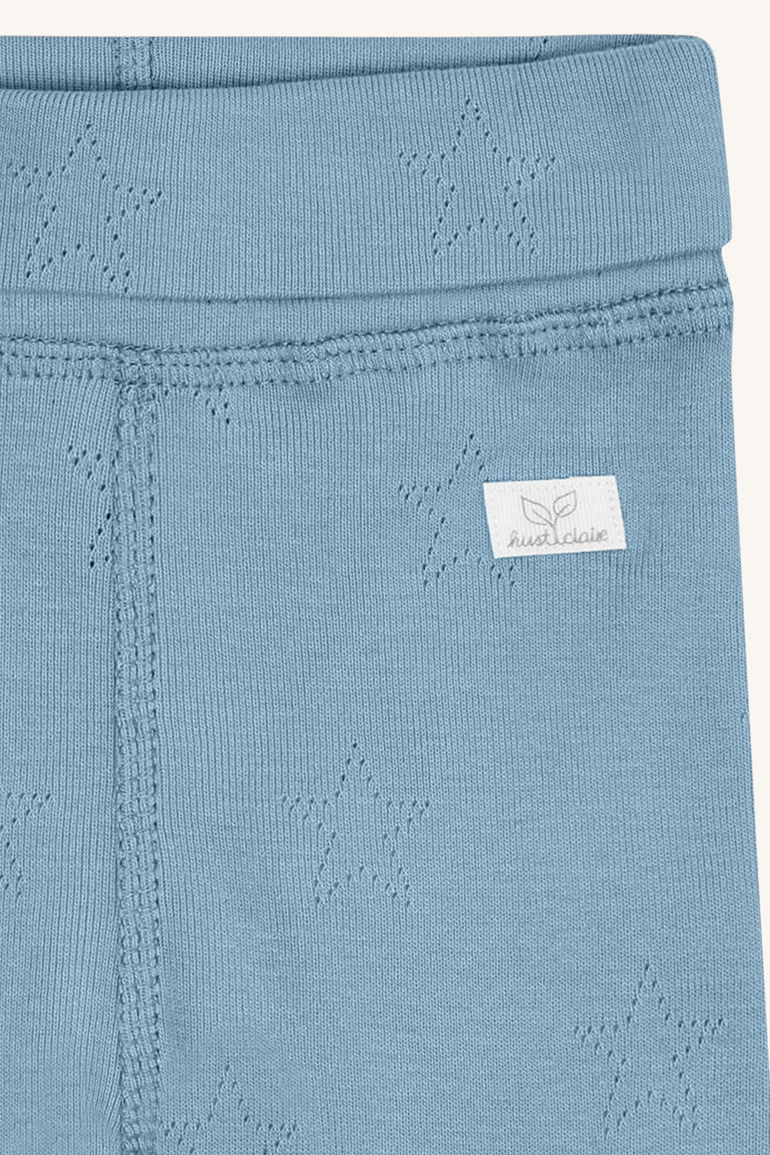 Hust and Claire Luca leggings i pointelle med stjerner – Iron Blue for barn - Brobrobrille