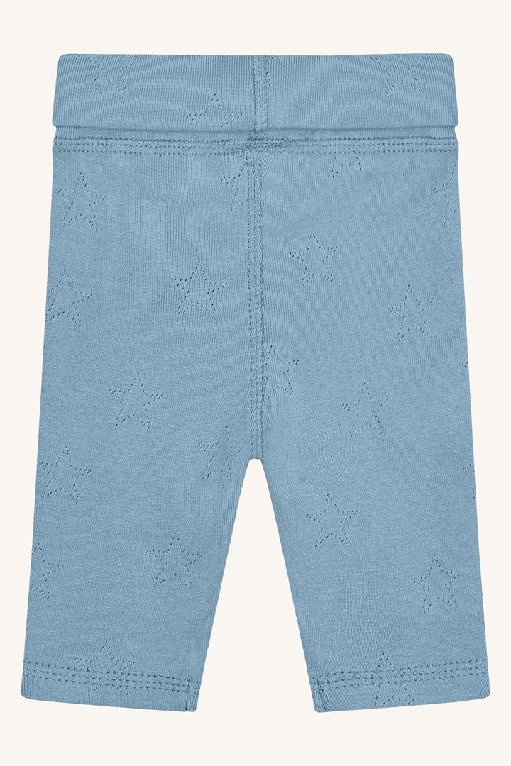 Hust and Claire Luca leggings i pointelle med stjerner – Iron Blue for barn - Brobrobrille