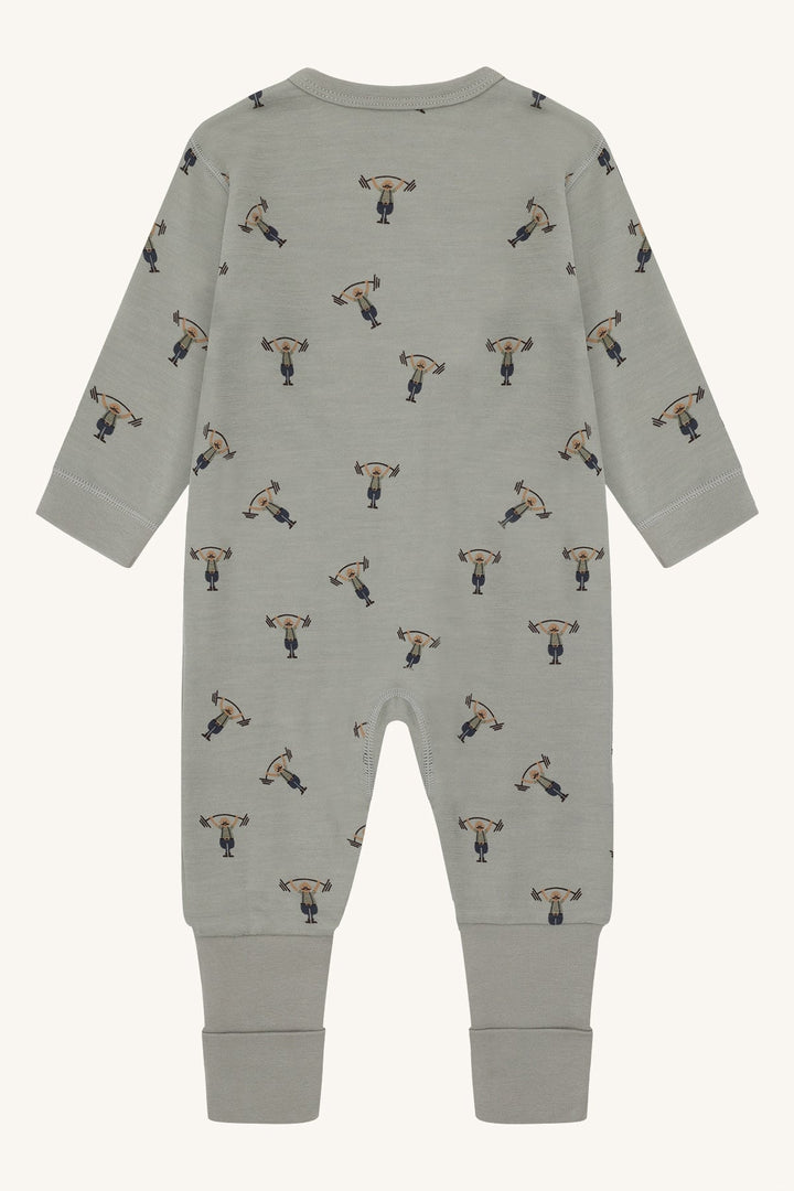 Hust and Claire Manu pyjamas med hjerter – Off White for barn - Brobrobrille