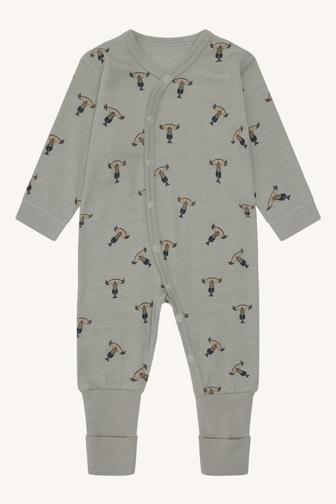 Hust and Claire Manu pyjamas med hjerter – Off White for barn - Brobrobrille