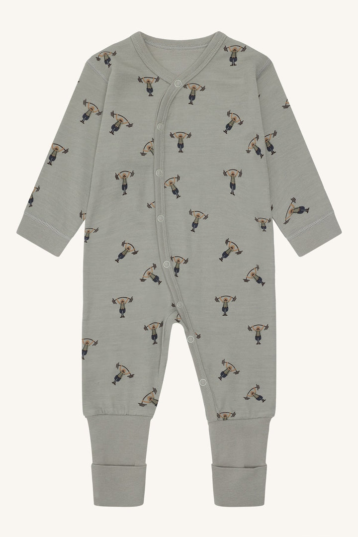 Hust and Claire Manu pyjamas med hjerter – Off White for barn - Brobrobrille