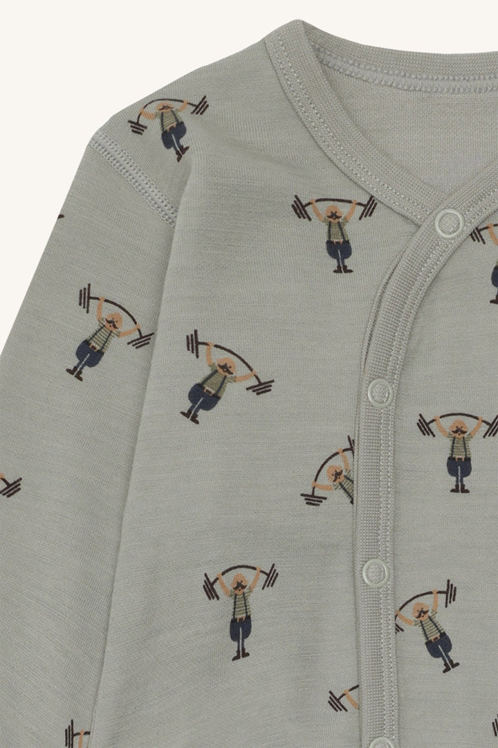 Hust and Claire Manu pyjamas med hjerter – Off White for barn - Brobrobrille