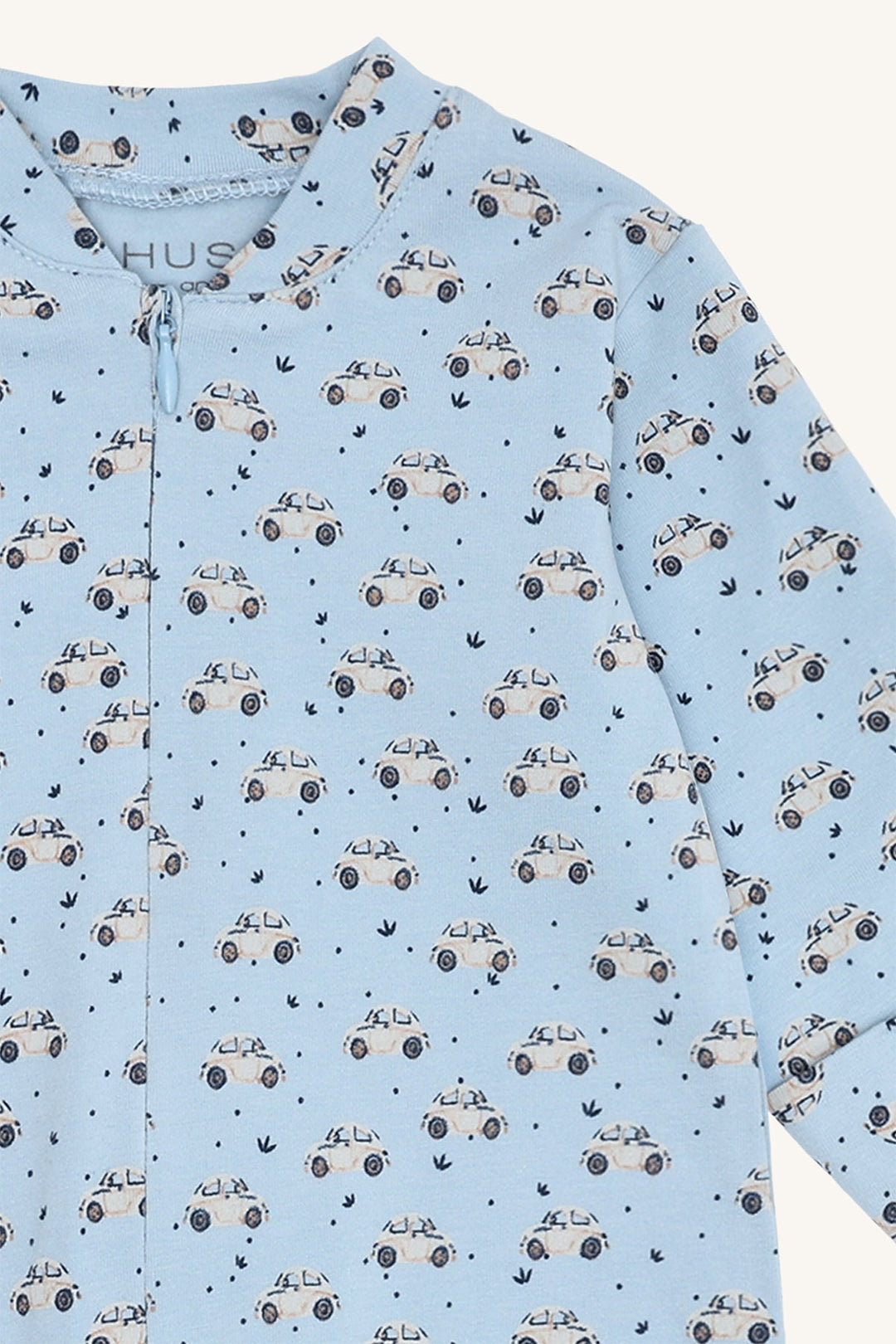 Hust and Claire Mich Car pyjamas med bilmotiv – Baby Blue for barn - Brobrobrille