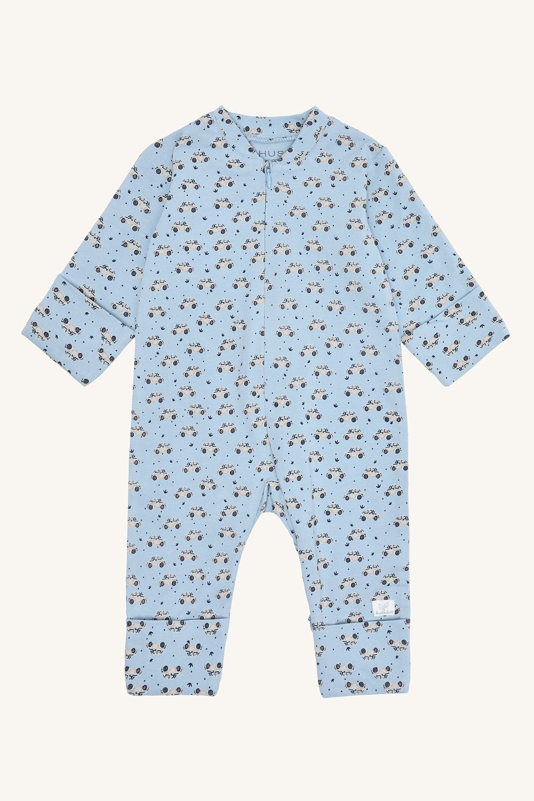 Hust and Claire Mich Car pyjamas med bilmotiv – Baby Blue for barn - Brobrobrille