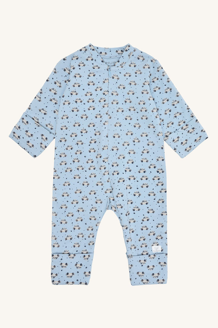 Hust and Claire Mich Car pyjamas med bilmotiv – Baby Blue for barn - Brobrobrille