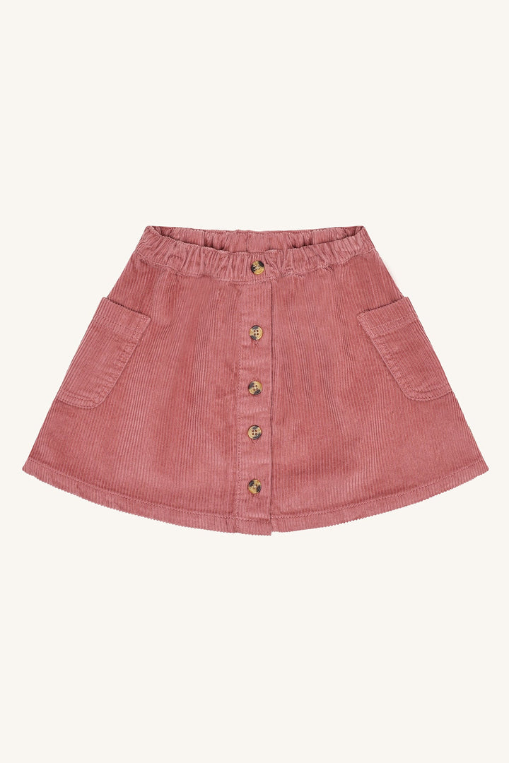 Hust and Claire Nanna cordfløyelsskjørt – Dry Rose for barn - Brobrobrille