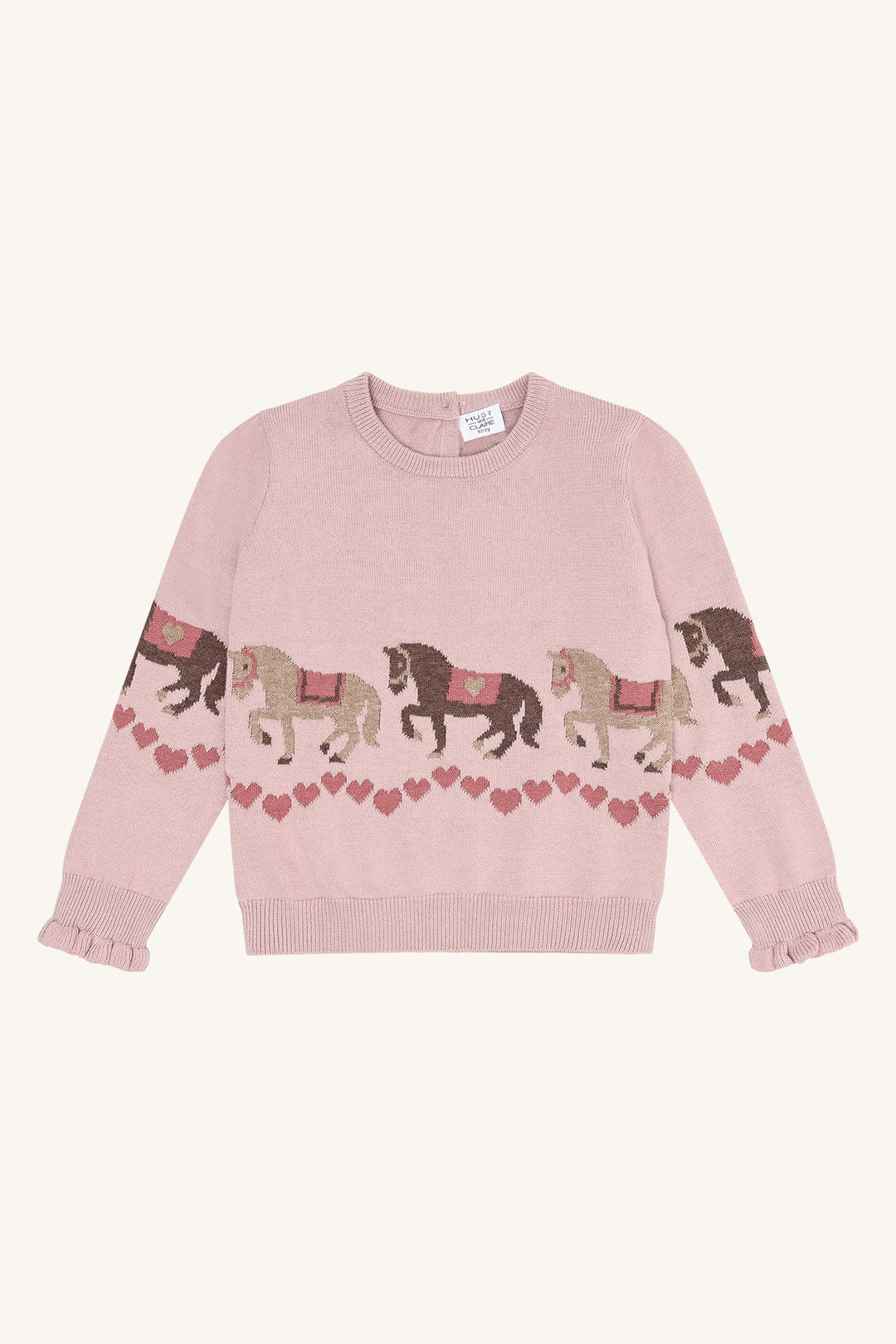 Hust and Claire Pani genser med hestemotiv – Adobe Rose for barn - Brobrobrille