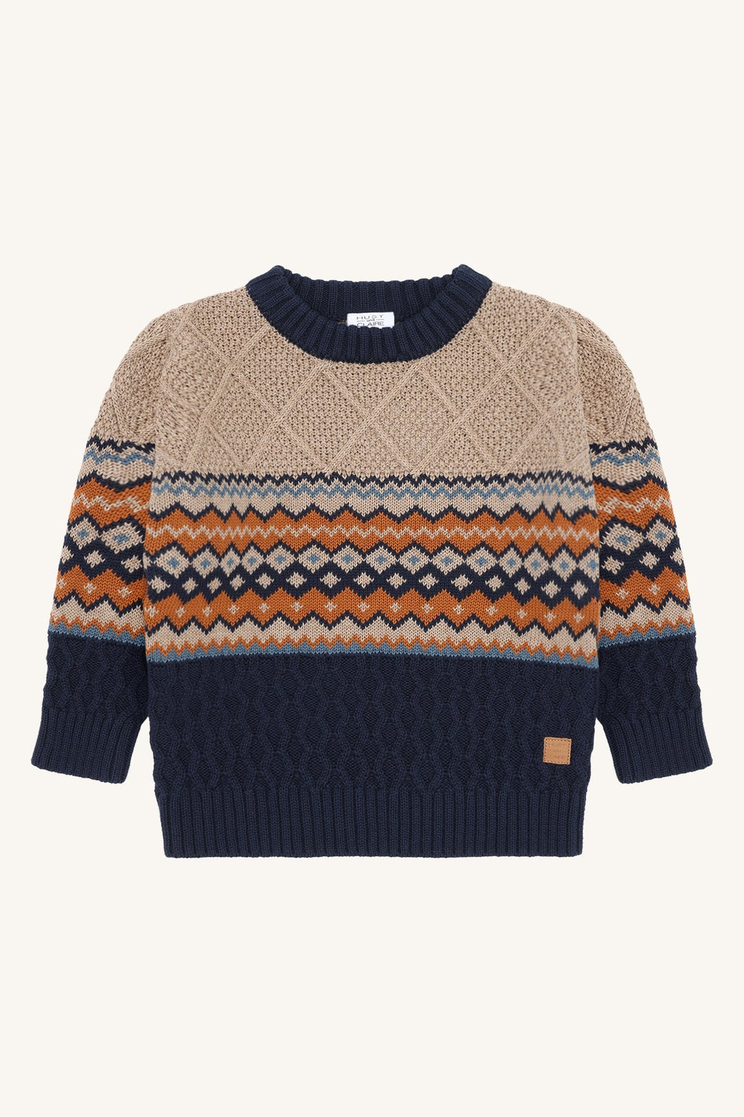 Hust and Claire Pelle Strikkegenser - Biscuit for barn - Brobrobrille