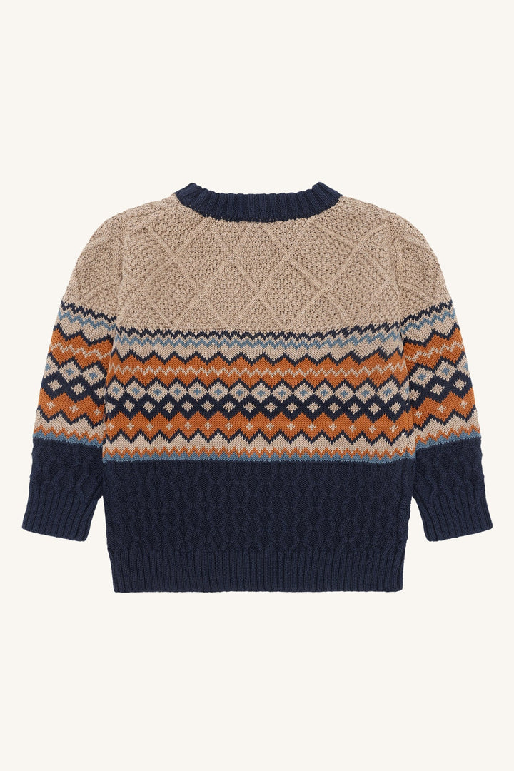 Hust and Claire Pelle Strikkegenser - Biscuit for barn - Brobrobrille