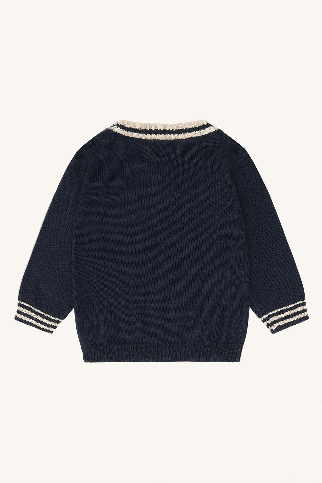 Hust and Claire Pilou genser med gravemaskin – More Navy for barn - Brobrobrille