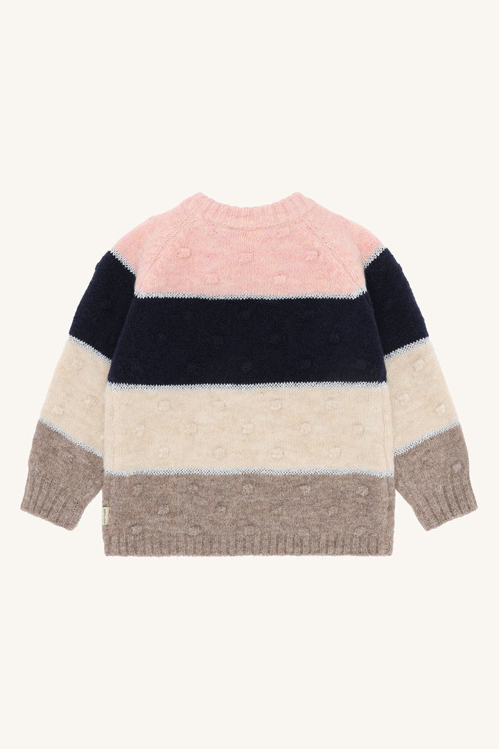 Hust and Claire Pippa Strikkegenser – Wheat Melange for barn - Brobrobrille