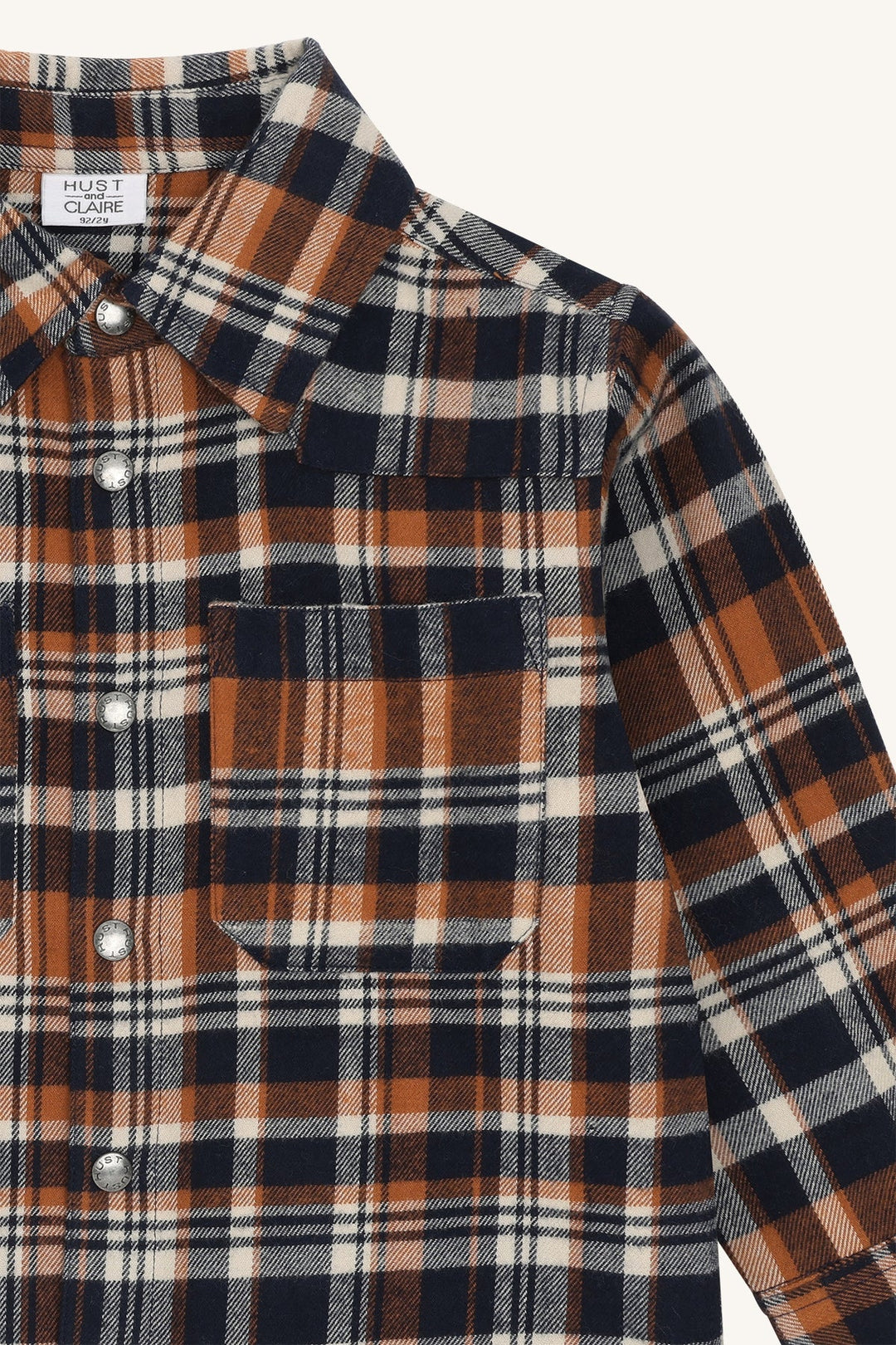 Hust and Claire Ravn Skjorte Urban Check – More Navy for barn - Brobrobrille