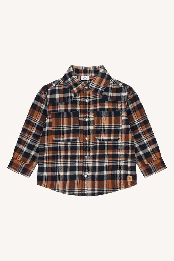 Hust and Claire Ravn Skjorte Urban Check – More Navy for barn - Brobrobrille
