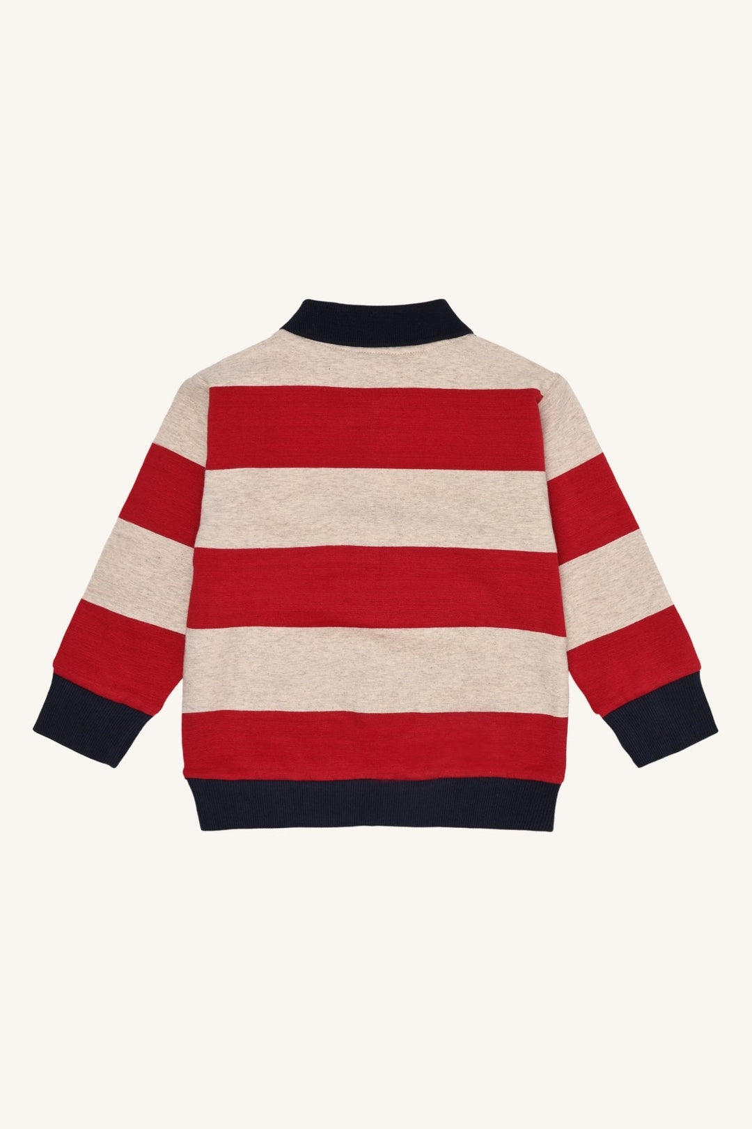 Hust and Claire Sejer Colorblock genser med krage – Warm Red for barn - Brobrobrille
