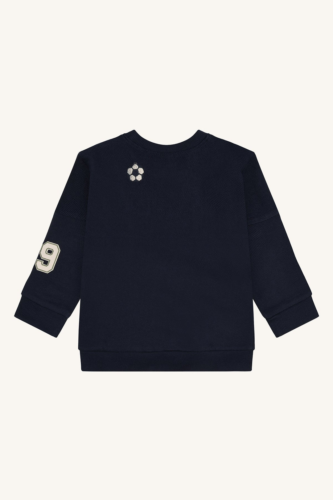 Hust and Claire Sejer Cross Terry genser med broderte patches – More Navy for barn - Brobrobrille