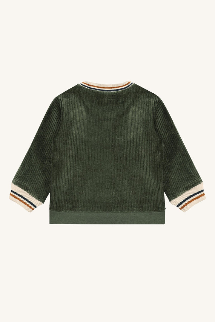 Hust and Claire Sofus Genser Ribbed Velour - Deep Ivy for barn - Brobrobrille