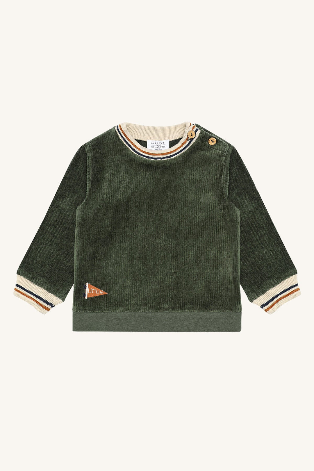 Hust and Claire Sofus Genser Ribbed Velour - Deep Ivy for barn - Brobrobrille