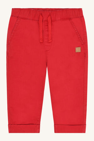 Hust and Claire Trevor Twill Bukse – Warm Red for barn - Brobrobrille