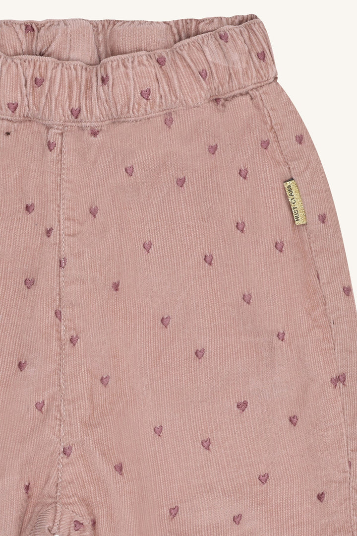 Hust and Claire Trine bukse med små hjerter – Adobe Rose for barn - Brobrobrille
