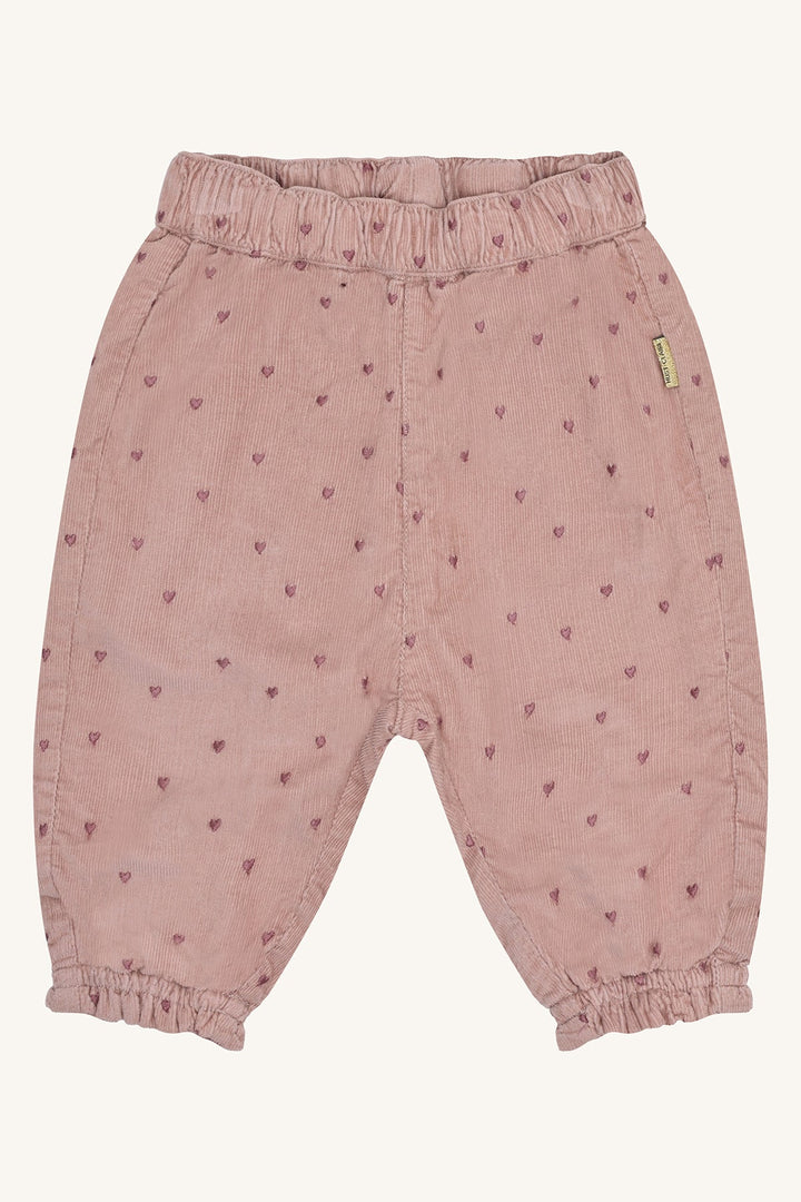 Hust and Claire Trine bukse med små hjerter – Adobe Rose for barn - Brobrobrille