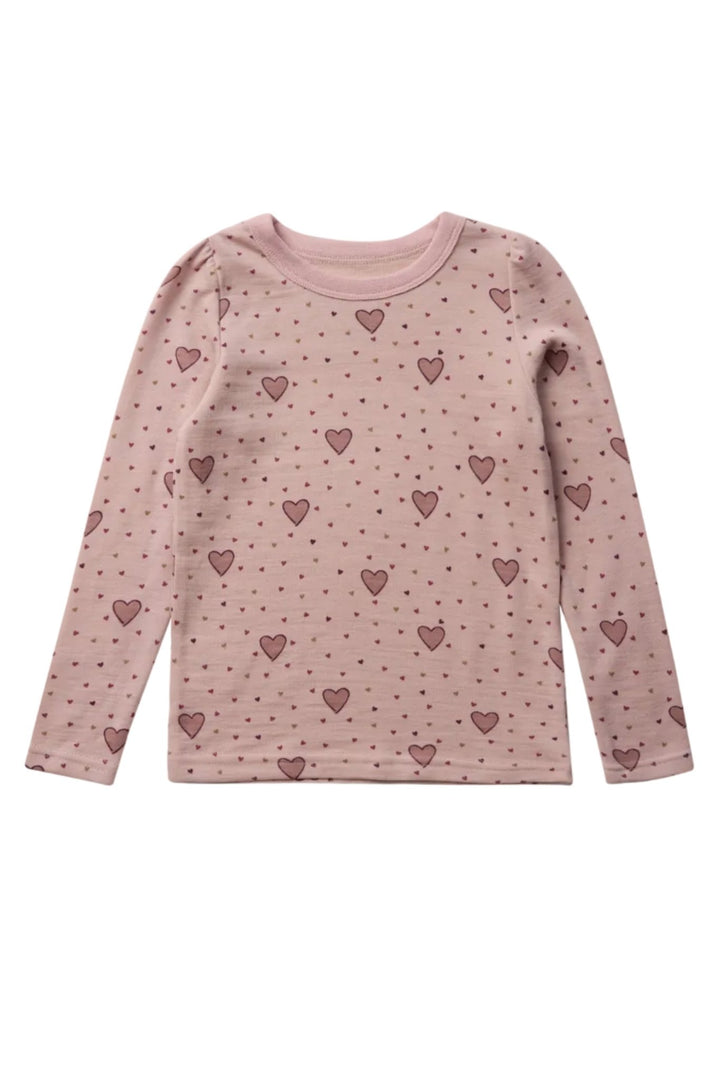 Hust &amp; Claire Abba Hearts Ulltrøye - Dusty Rose for barn - Brobrobrille