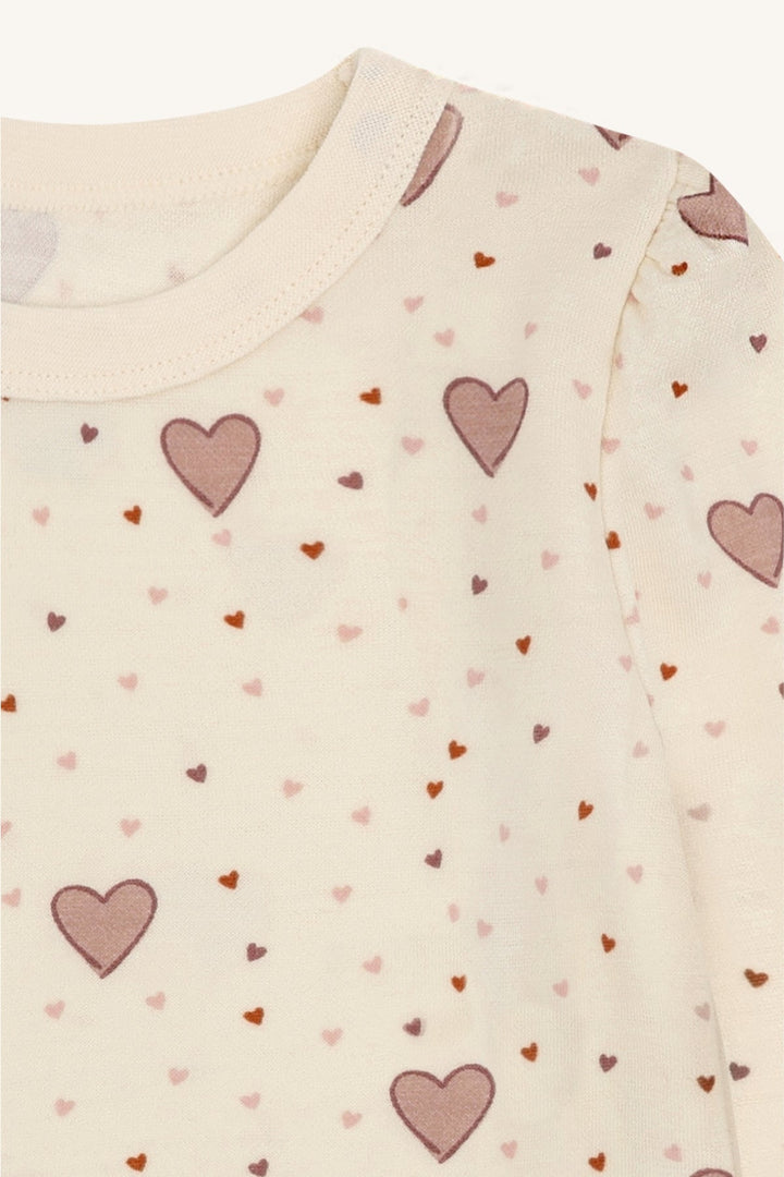 Hust &amp; Claire Abba Hearts Ulltrøye - Off White for barn - Brobrobrille