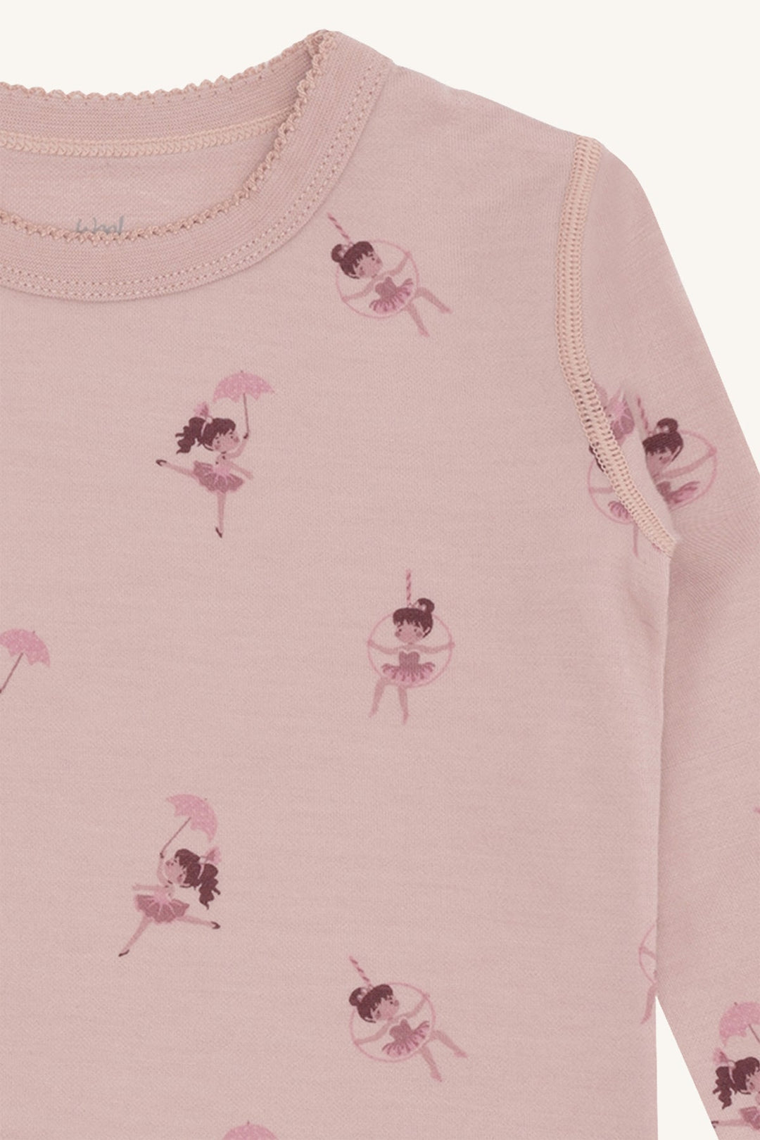 Hust &amp; Claire Abba Line Dancer ulltrøye i ull og bambusviskose - Adobe Rose for barn - Brobrobrille