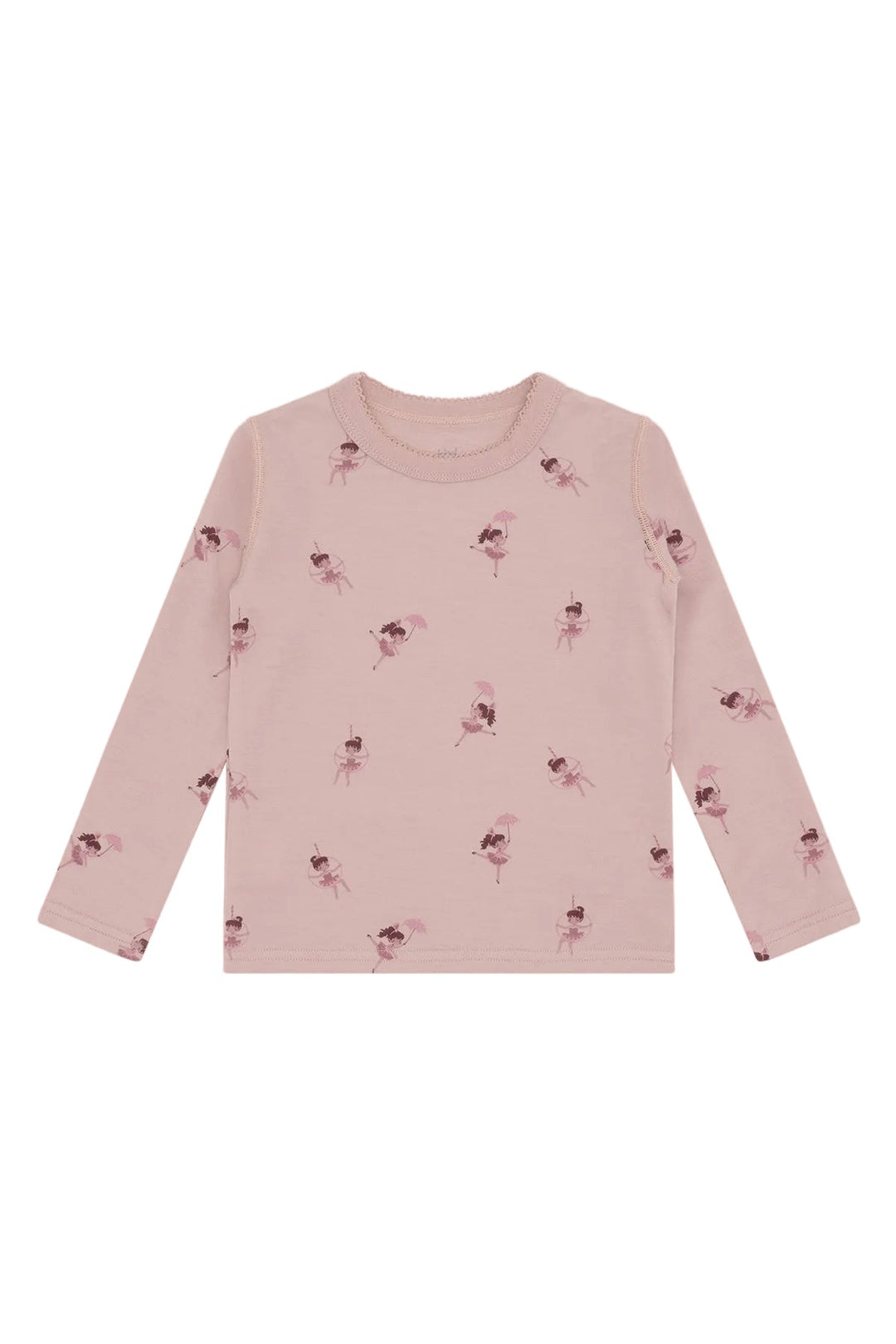 Hust & Claire Abba Line Dancer ulltrøye i ull og bambusviskose - Adobe Rose for barn - Brobrobrille