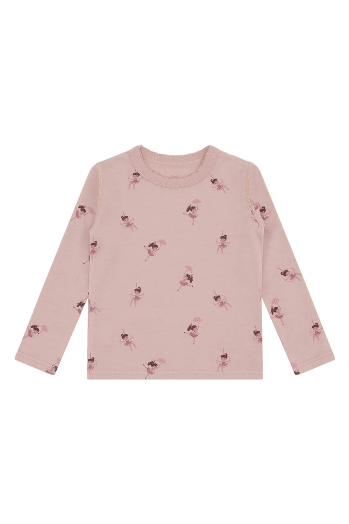 Hust &amp; Claire Abba Line Dancer ulltrøye i ull og bambusviskose - Adobe Rose for barn - Brobrobrille