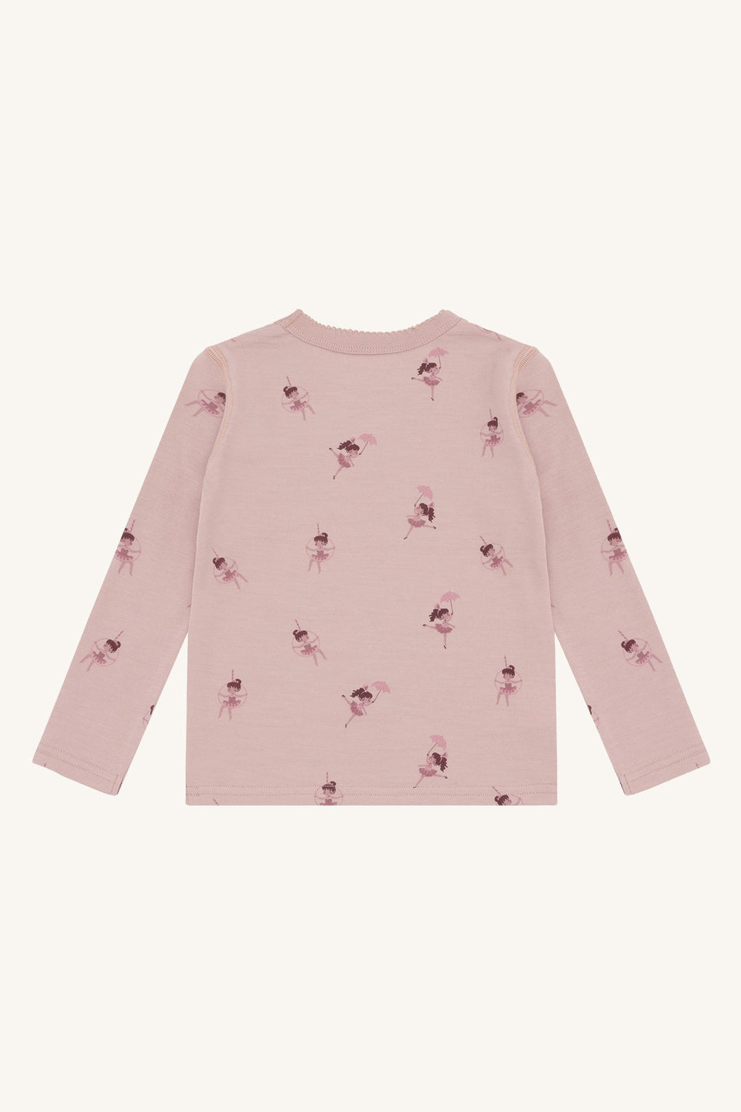 Hust &amp; Claire Abba Line Dancer ulltrøye i ull og bambusviskose - Adobe Rose for barn - Brobrobrille