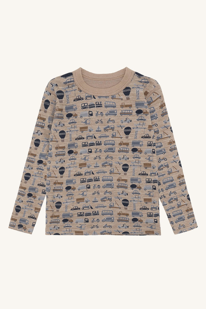 Hust & Claire Abba Work Ulltrøye - Biscuit for barn - Brobrobrille