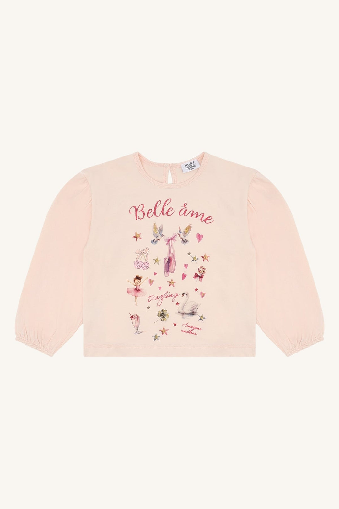 Hust & Claire Alma Belle A’me Langermet t - skjorte – Quartz for barn - Brobrobrille