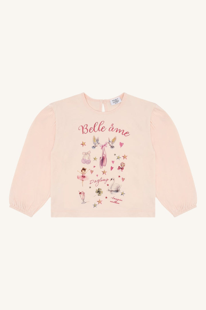 Hust & Claire Alma Belle A’me Langermet t - skjorte – Quartz for barn - Brobrobrille
