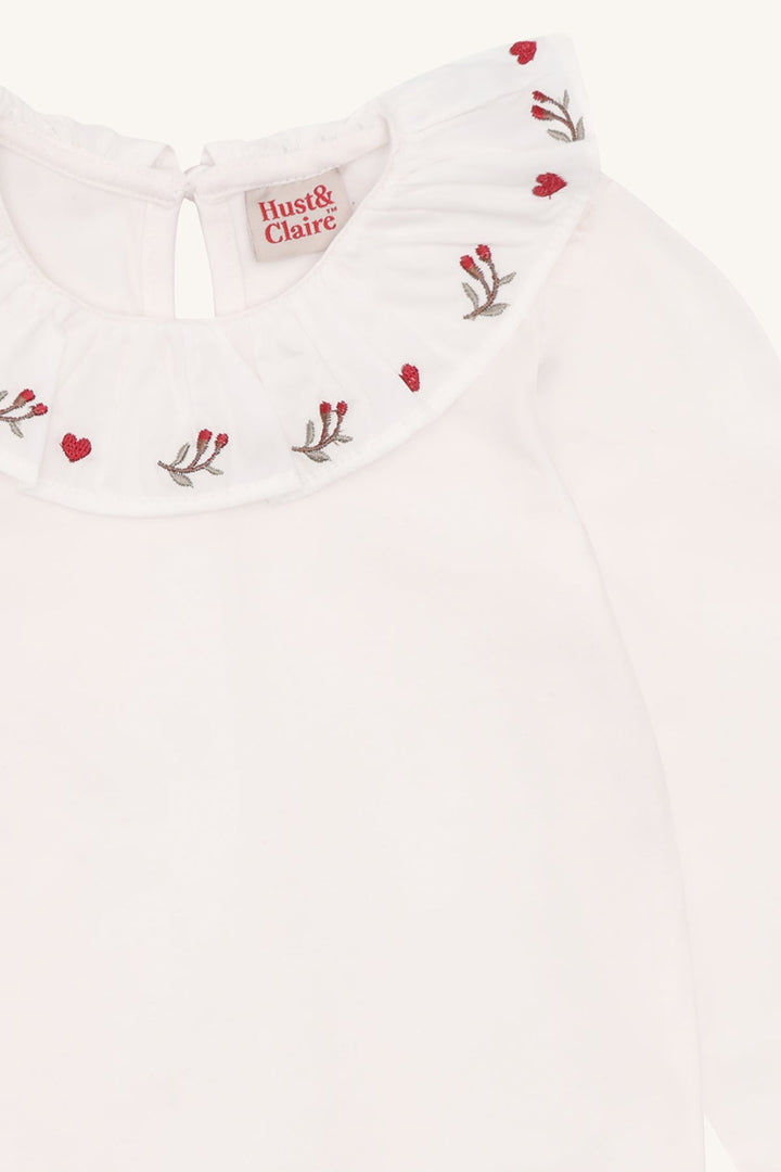 Hust &amp; Claire Alma collar xmas langermet T-skjorte - Sugar for barn - Brobrobrille