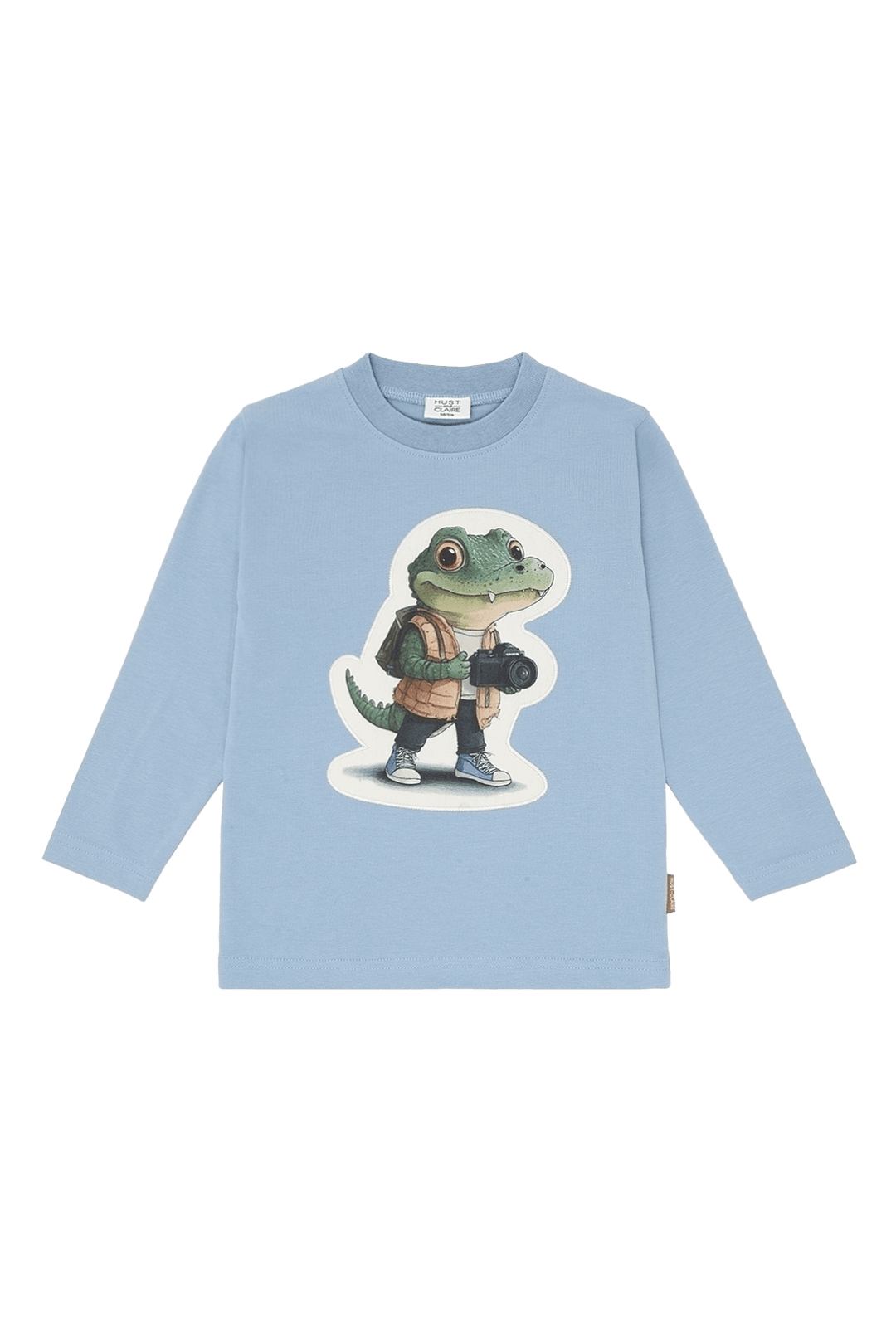 Hust & Claire Anton Croco Langermet t - skjorte – Light Blue for barn - Brobrobrille