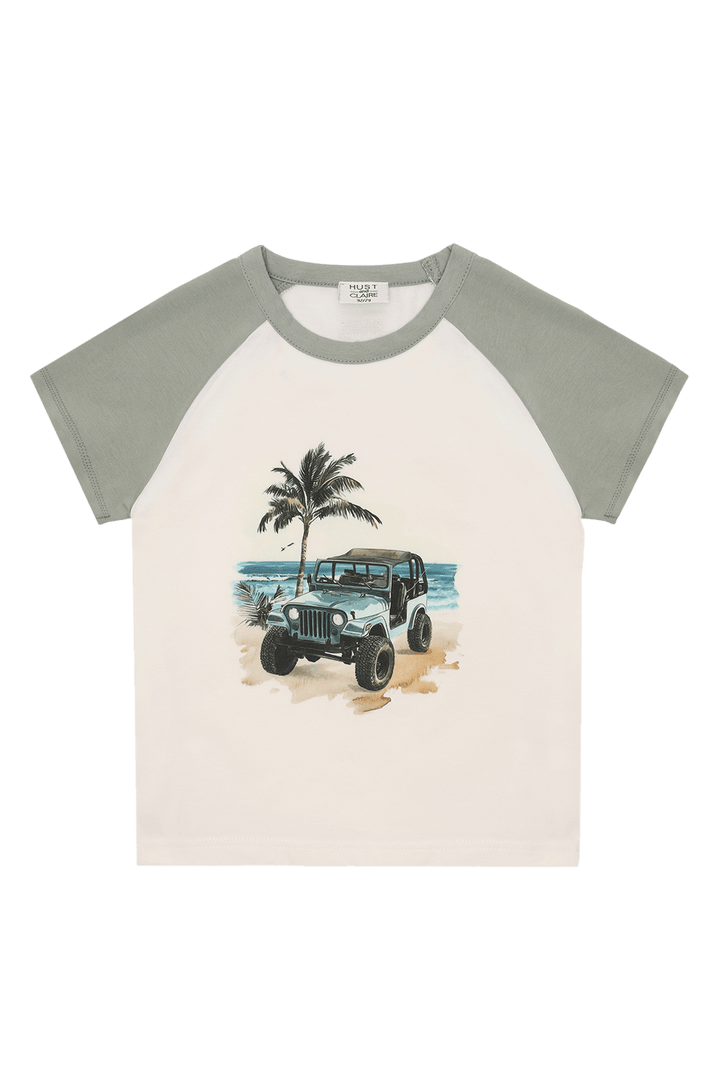 Hust & Claire Anton Jeep T - skjorte - Iceberg for barn - Brobrobrille