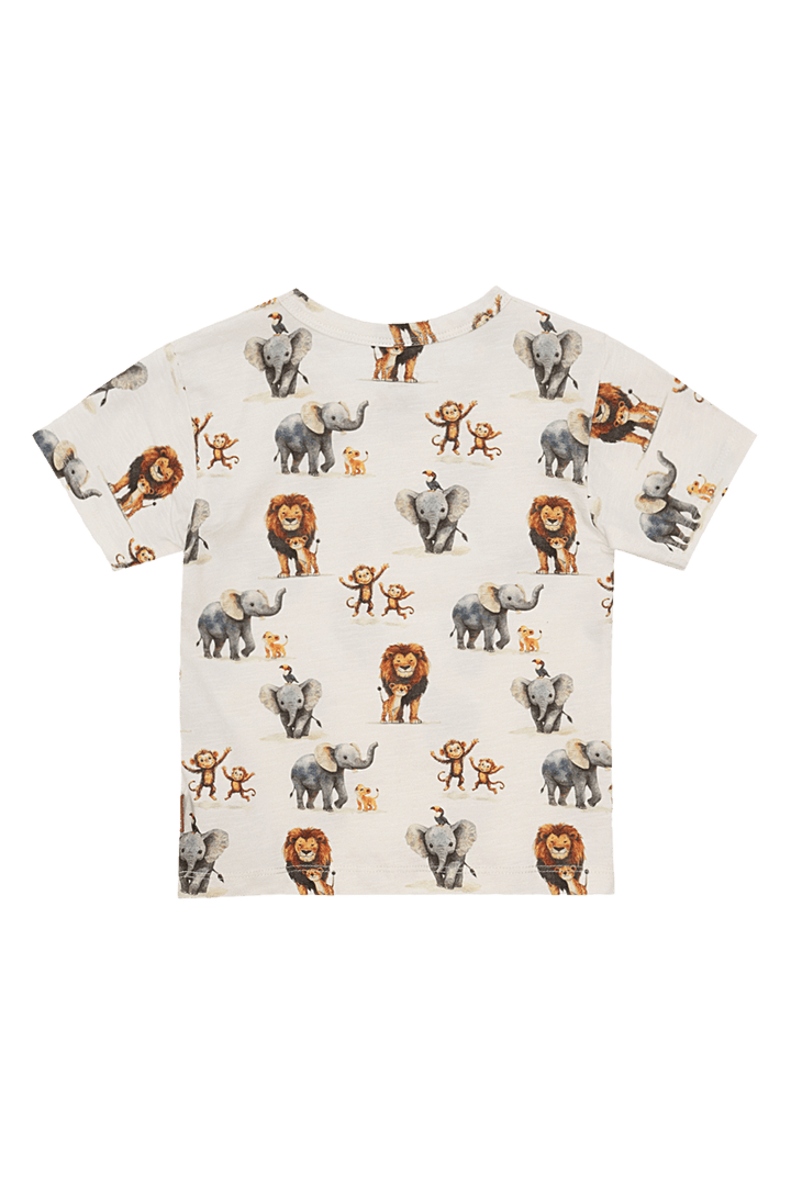 Hust & Claire August Zoo T - skjorte - Ivory for barn - Brobrobrille