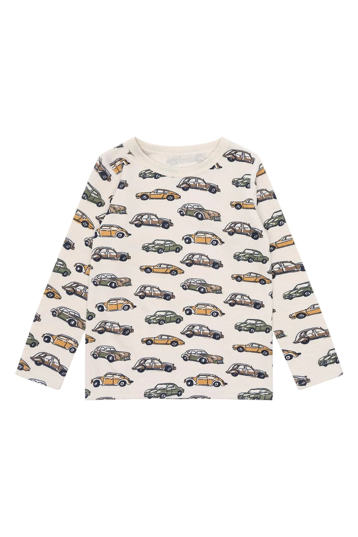 Hust &amp; Claire Awo Cars ulltrøye - French Oak for barn - Brobrobrille