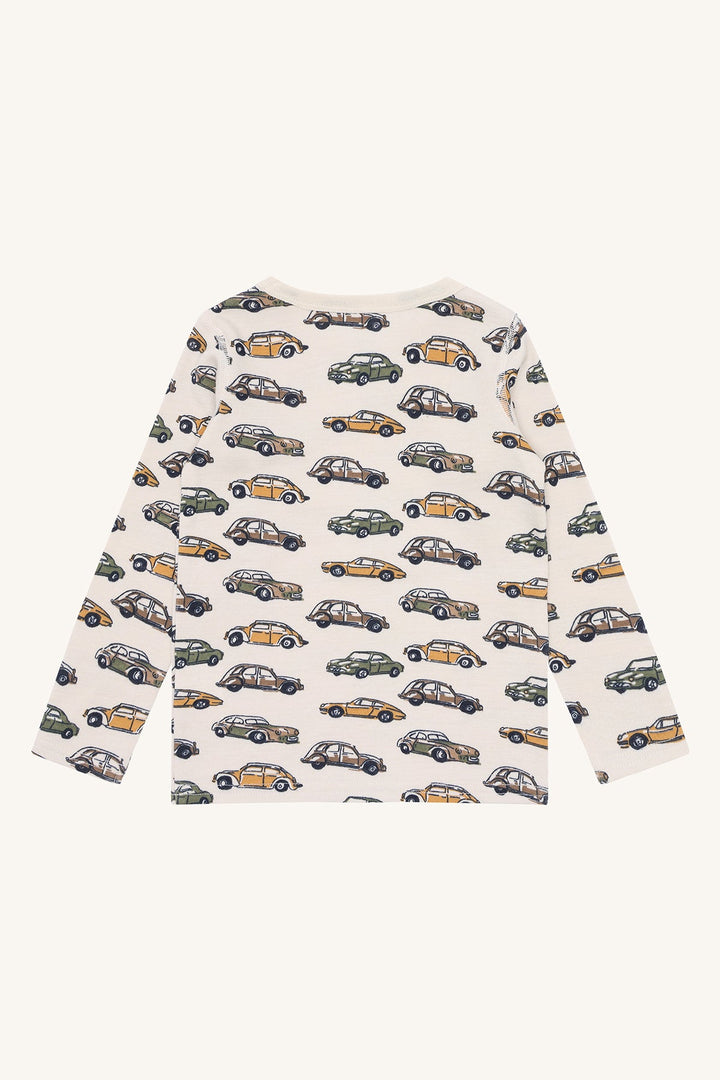 Hust &amp; Claire Awo Cars ulltrøye - French Oak for barn - Brobrobrille