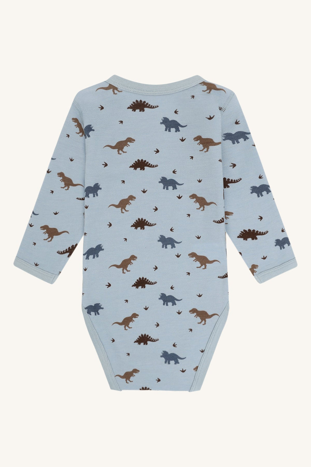 Hust & Claire Baloo Dino Ullbody - Baby Blue for barn - Brobrobrille