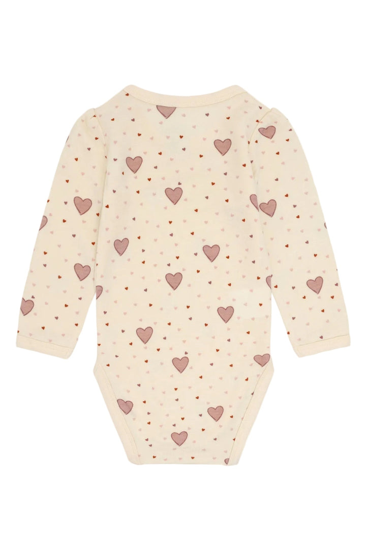 Hust &amp; Claire Baloo Hearts ull/bambus body - Off White for barn - Brobrobrille