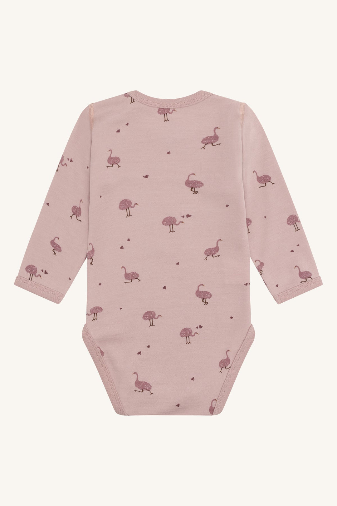 Hust &amp; Claire Baloo Ostrich ullbody i ull og bambusviskose - Adobe Rose for barn - Brobrobrille