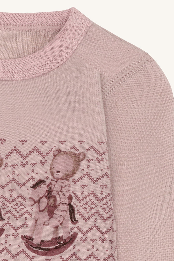 Hust & Claire Baloo Teddy Ullbody - Dusty Rose for barn - Brobrobrille