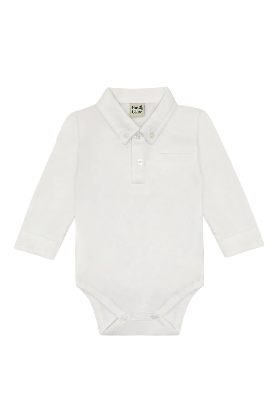 Hust &amp; Claire Basil Solid polobody - White for barn - Brobrobrille