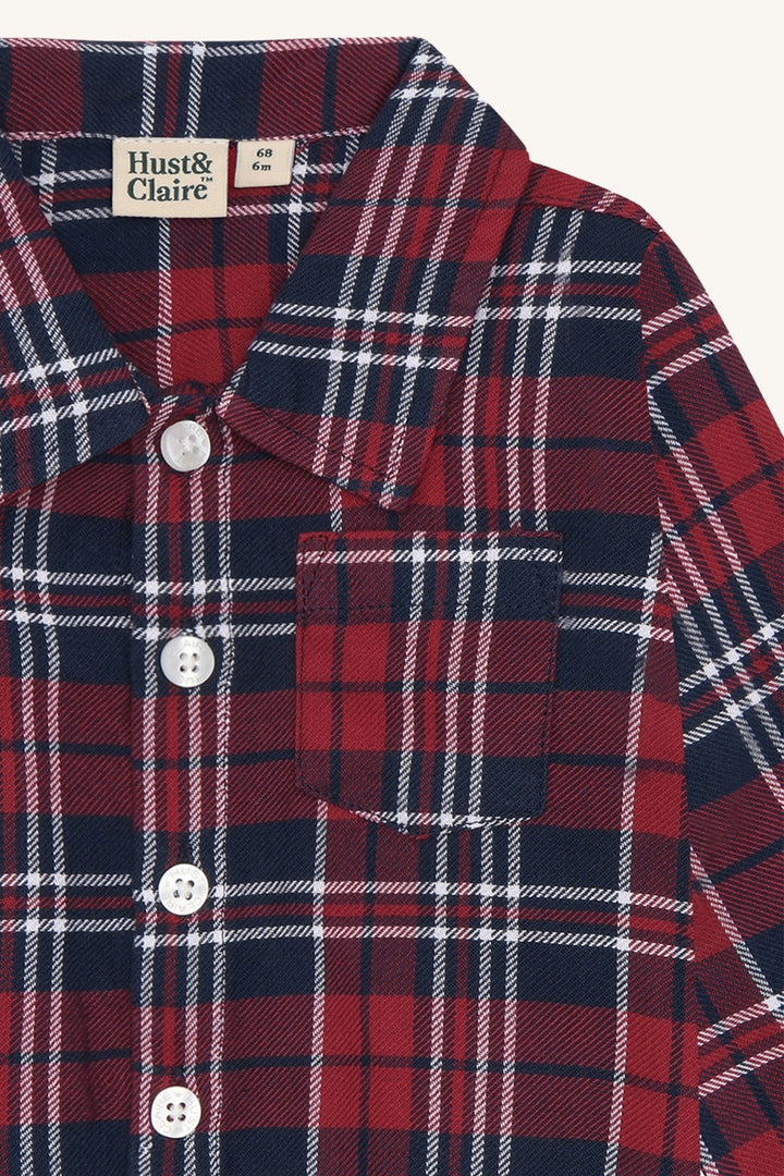 Hust &amp; Claire Bertil Joy skjortebody - More Navy for barn - Brobrobrille